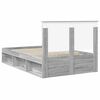 vidaXL Bed Frame Grey Sonoma 120 x 200 cm Solid Pine Wood