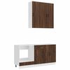 vidaXL Kitchen Unit LUCCA 5 pcs Brown Oak Engineered Wood