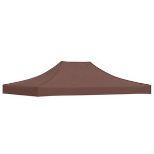 vidaXL Party Tent Roof 4x3 m Brown 270 g/m&sup2;