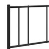 vidaXL Metal Bed Frame without Mattress with Headboard Black 140x200cm