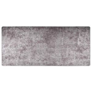 vidaXL Rug Washable 80x300 cm Grey Anti Slip