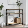 vidaXL Console Table Sonoma Oak 75x29x75 cm Engineered Wood