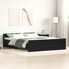 vidaXL Bed Frame without Mattress Black Oak 160x200 cm Engineered Wood