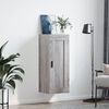 vidaXL Wall Mounted Cabinet Grey Sonoma 34.5x34x90 cm Engineered Wood