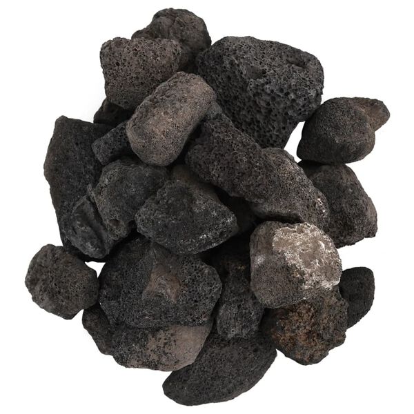 vidaXL Volcanic Rocks 10 kg Black 5-8 cm