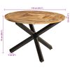 vidaXL Dining Table &Oslash;110x75 cm Solid Wood Rough Mango