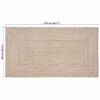 vidaXL Rug Natural and white 60 x 110 cm Jute
