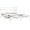 vidaXL Bed Frame without Mattress White Solid Wood 180x200 cm Super King