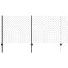 vidaXL Chain Link Fence with Post 10 x 1 m (W x H) PVC-Coated Steel