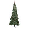 vidaXL Corner Artificial Christmas Tree Green 240 cm PVC and Metal