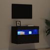 vidaXL TV Wall Cabinet Black oak 60 x 30 x 40 cm Engineered Wood