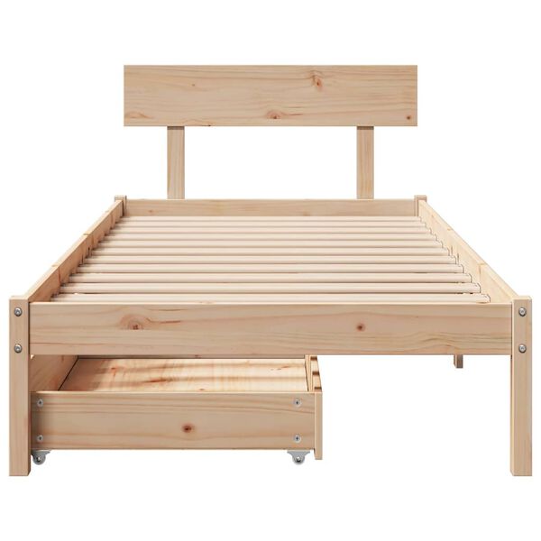vidaXL Bed Frame without Mattress 90x200 cm Solid Wood Pine