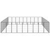 vidaXL 40-Panel Dog Playpen Black 50x100 cm Powder-coated Steel