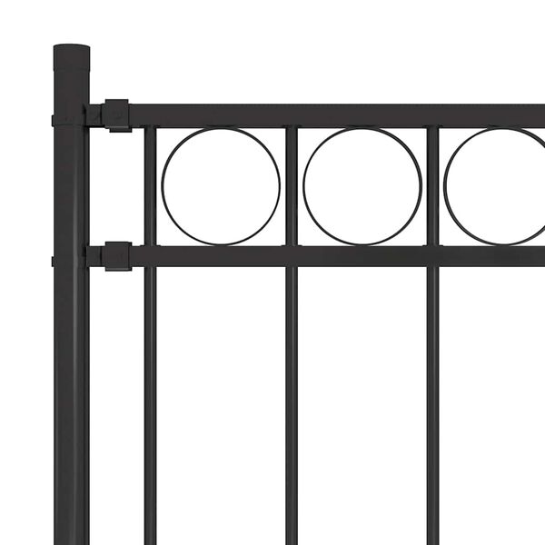vidaXL Garden Fence Assen Steel 1.7x1.2 m Black
