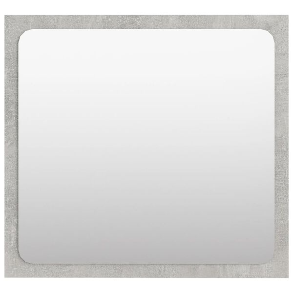 vidaXL Bathroom Mirror Concrete Grey 40x1.5x37 cm Engineered Wood