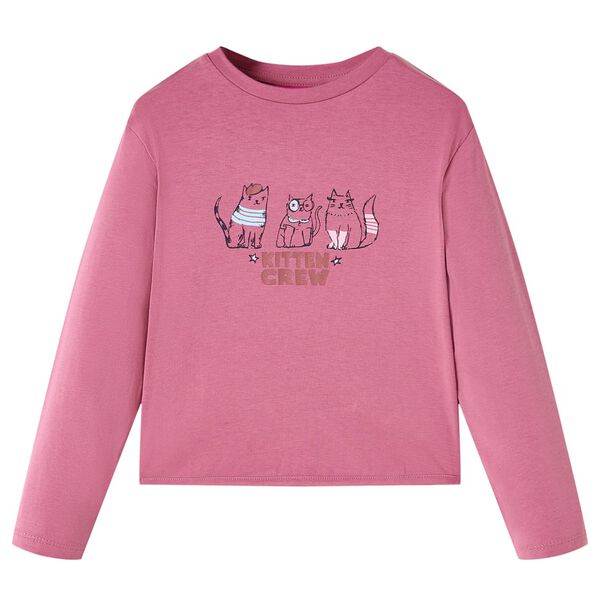 Kids' T-shirt with Long Sleeves Raspberry 116