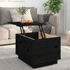 vidaXL Coffee Table Black 40x50x35 cm Solid Wood Pine