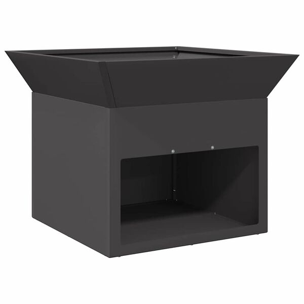 vidaXL Fire Pit Black 50 x 50 x 40 cm Steel