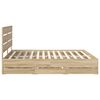 vidaXL Bed Frame with Drawer Sonoma Oak 180 x 200 cm Engineer Wood