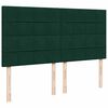 vidaXL Ottoman Bed with Mattresses Dark Green 180x200cm Velvet