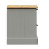 vidaXL Bedside Cabinet VIGO Grey 42x35x42 cm Solid Wood Pine