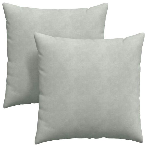 vidaXL Sofa Pillows 2 pcs Light Grey 60 x 60 cm Corduroy Fabric