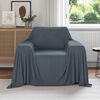 vidaXL Throw Blanket Dark Grey 210 x 140 cm Fleece