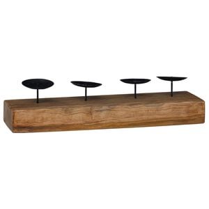 vidaXL Candle Holder Natural 50 x 15 x 10 cm Solid Teak wood