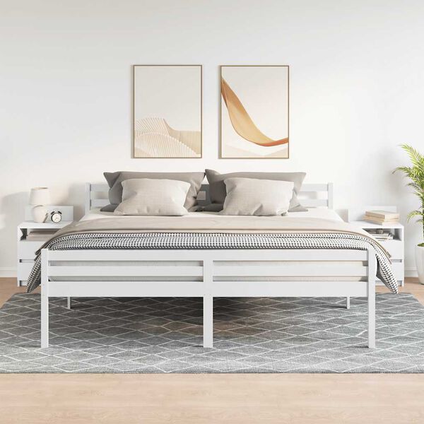 vidaXL Bedside Cabinets 2 pcs with 2 Drawers White 40x33x60 cm