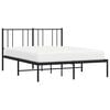 vidaXL Metal Bed Frame without Mattress with Headboard Black 160x200cm