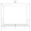 vidaXL Bed Frame without Mattress with Canopy White 160x200 cm Metal