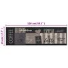 vidaXL Kitchen Rug Washable Coffee Black 45x150 cm Velvet