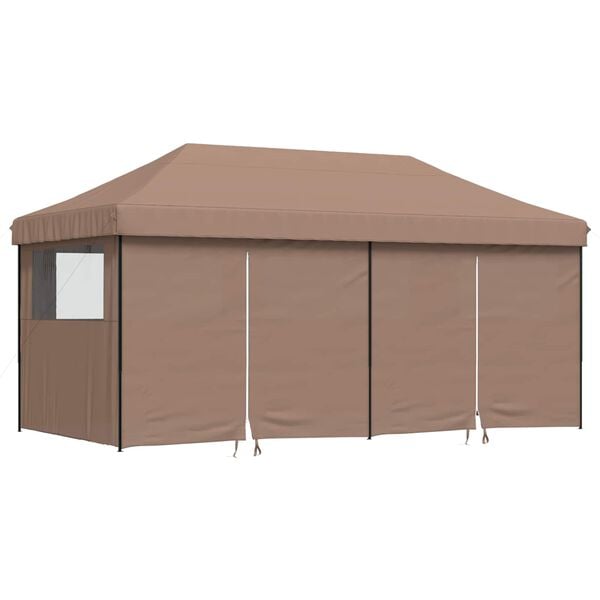 vidaXL Party Tent Folding Brown 292 x 580 x 315 cm Oxford Fabric