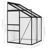 vidaXL Greenhouse Anthracite Aluminium 2.59 m&sup3;