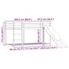 vidaXL Bunk Bed without Mattress with Slide White and Black 90x200 cm