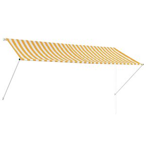 vidaXL Retractable Awning 300x150 cm Yellow and White