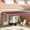 vidaXL Manual Retractable Awning Burgundy 400x300 cm