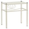 vidaXL Bedside Cabinet White&Transparent 42.5x33x44.5 cm Metal & Glass