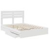 vidaXL Storage Bed with Headboard White 140 x 190 cm Engineered Wood