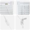 vidaXL Venetian Blinds Height Adjustable White 220 x 100 cm Aluminium