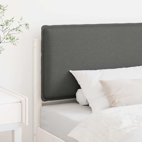 vidaXL Upholstered Headboard with Headboard White and Light Grey 80 cm