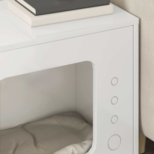 vidaXL Cat House Gloss White 51 x 30 x 42.5 cm Engineered Wood