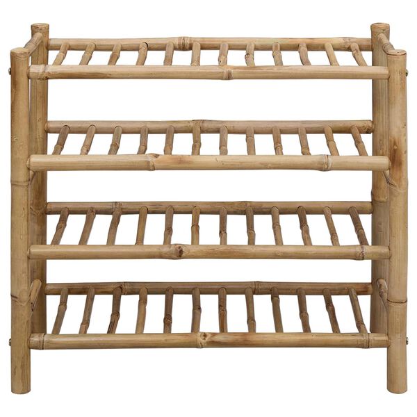 vidaXL Shoe Rack with Shelf Natural 68 x 28 x 63 cm Bamboo