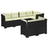 vidaXL 7-Seater Garden Sofa with Cushions Rattan Look PP Anthracite