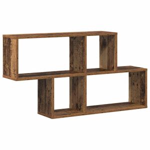vidaXL Wall Shelf with Shelf Wall-mounted Brown Engineered Wood