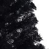 vidaXL Artificial Pre-lit Christmas Tree Black 210 cm PVC