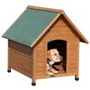 Kerbl Dog House 100x88x99 cm Brown and Green 82395
