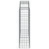vidaXL Arched Gabion Baskets 40 pcs 200x50x140/160 cm Galvanised Iron