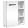 vidaXL Bathroom Mirror Cabinet with LED Light White 45x13x52 cm