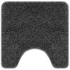vidaXL Anti-slip Bath Mat with Toilet Cut Dark Grey 50 x 50 cm PP